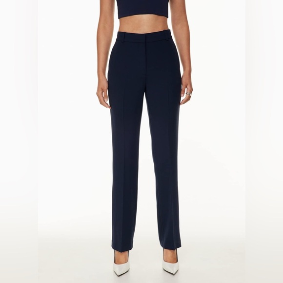 Aritzia Babaton Publish Pants High-rise bootcut suit pants in navy blue - 00 - Picture 1 of 8